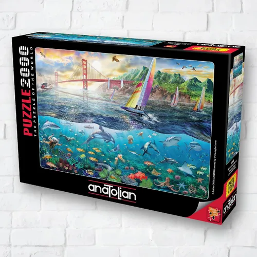 Vista 2 de Anatolian Puzzle - Puente de la bahía de Frisco, Rompecabezas de 2000 piezas, #3968