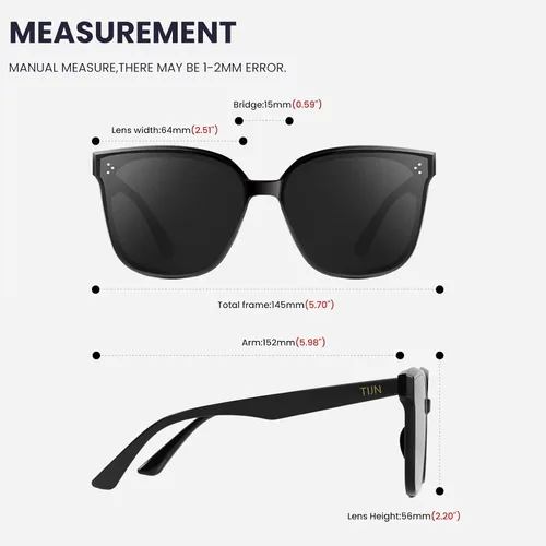 Vista 4 de TIJN Polarized Sunglasses Women Men Oversized,UV Protection Sun Glasses Trendy Style,Large Square Shades,Big Frame Shady Rays