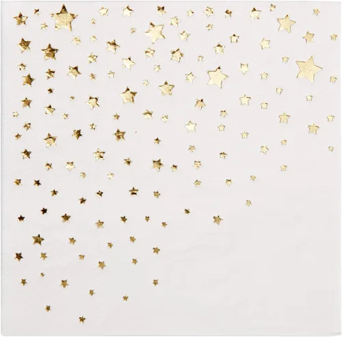 Vista 12 de Elegantes servilletas negras y doradas, 100 servilletas de estrella negra, servilletas de cóctel negras y doradas de 5 x 5 pulgadas, servilletas