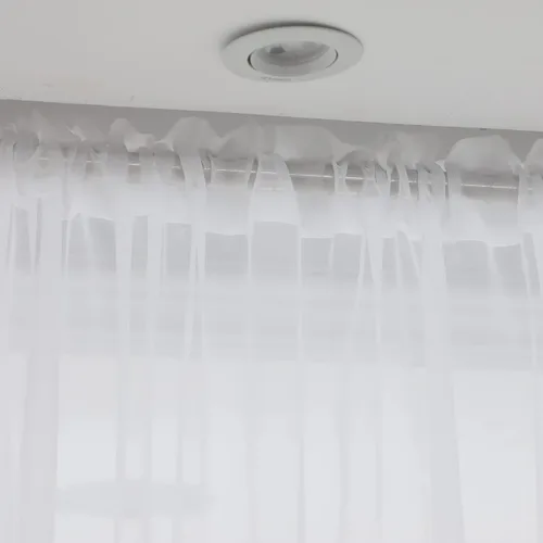 Vista 5 de LONGTAI Cortinas traslúcidas para ventanas de 84 in de largo, 2 paneles de cortinas traslúcidas, panel de bolsillo para barra de cortina básico