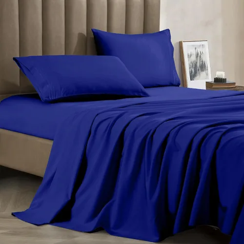 Vista 27 de CELINE LINEN Juego de sábanas de microfibra de 4 piezas prémium de calidad hotelera 1800, resistente a las arrugas - Ropa de cama de lujo ultra