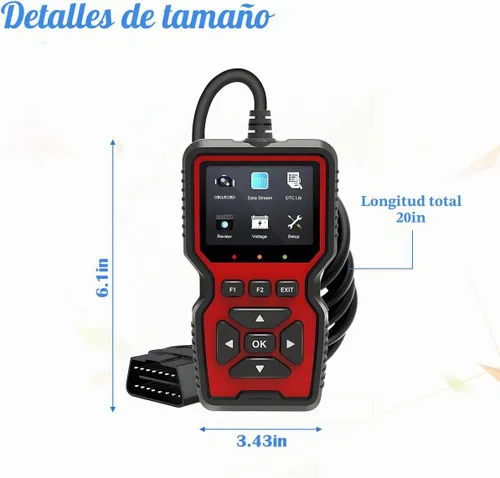 Vista 2 de BESULEN Escáner OBD2 para automóvil, lector de código automático V519, herramienta de escaneo de diagnóstico de coche, analizador de luz de motor