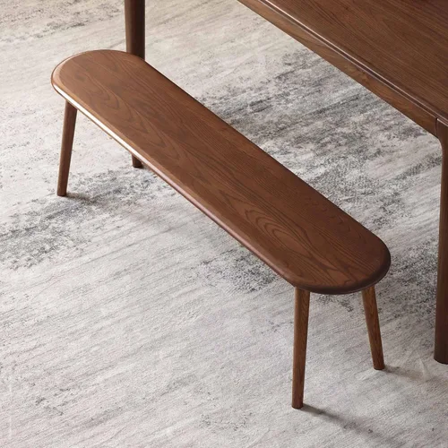 Vista 14 de Banco de comedor 100% roble macizo, banco de madera para el extremo de la cama con esquinas redondeadas, bancos de entrada para entrada, pasillo