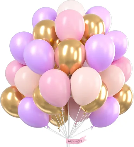 Vista 13 de PartyWoo Globos negros y dorados, 66 globos de 12 pulgadas color negro mate cromado metálico dorado para graduación, baby shower, cumpleaños, Año