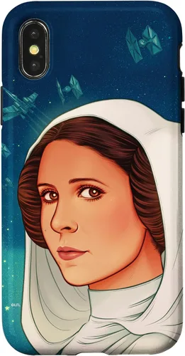 Vista 5 de Funda exclusiva de Star Wars para iPhone 16 con diseño de princesa Leia de Nueva Esperanza