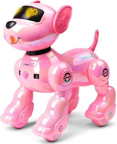 Vista 8 de VATOS Nuevo Robot Perro Inteligente con Control Remoto para Niños, 17 Funciones Interactivas Divertidas Inteligente Programable Cachorro Robótico