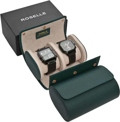 Vista 20 de ROSELLE Funda de reloj individual para hombre y mujer - Estuche de viaje Negro-1