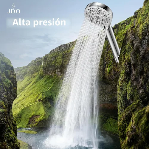 Vista 5 de JDO High Pressure Filtered Shower Head with Handheld, Chrome