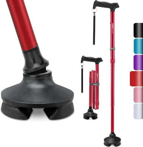 Vista 7 de Rehaescort - Bastón para caminar para hombres y mujeres - Plegable, ajustable, liviano, bastones para equilibrio de personas mayores, se sostiene