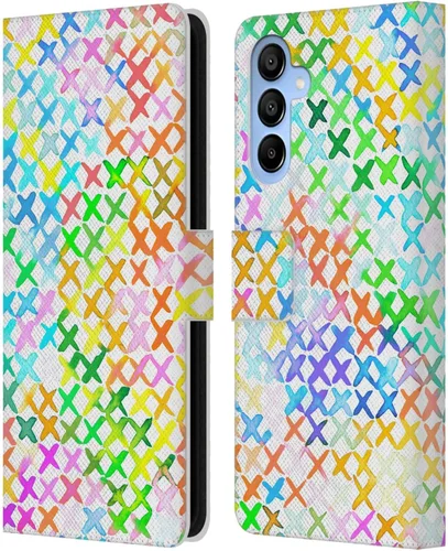 Vista 135 de Head Case Designs Officially Licensed Ninola Brushstrokes Multi Colorful Leather Wallet Case Compatible with Samsung Galaxy A07 4G