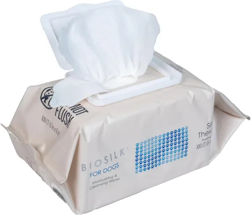Vista 6 de BioSilk Toallitas hidratantes y limpiadoras para perros, 100
