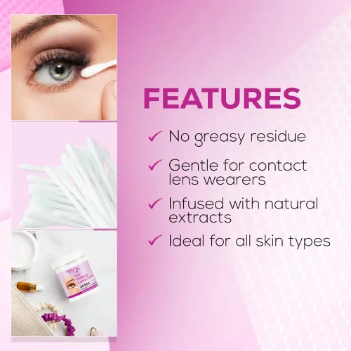 Vista 4 de Andrea Eyeq's - Correctores de maquillaje de ojos sin aceite, hisopos prehumedecidos, 50