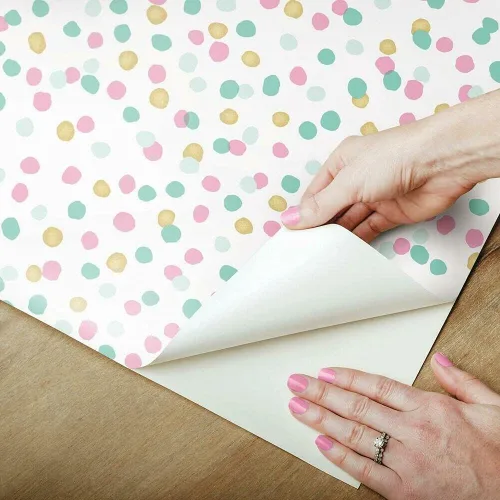 Vista 4 de RoomMates RMK3504WP Papel tapiz de confeti rosa y azul con purpurina
