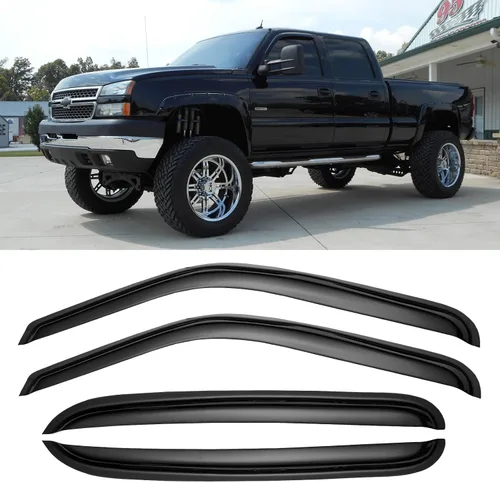 Vista 12 de Visores para ventanas y protectores contra la lluvia para Ford F150 de cabina estándar 1980-1996, Deflectores de viento y protectores para ventanas