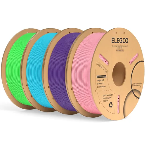 Vista 47 de ELEGOO Paquete de filamento PLA Plus negro 10KG, filamento para impresora 3D PLA+ resistente de 1.75mm precisión dimensional +/- 0.02mm, paquete