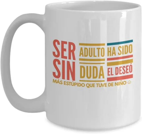 Vista 4 de Taza de Cafe Adulto Vaso, taza de café divertidas, tazas personalizadas, taza de café inspiradoras, taza con mensajes positivos., 11onza