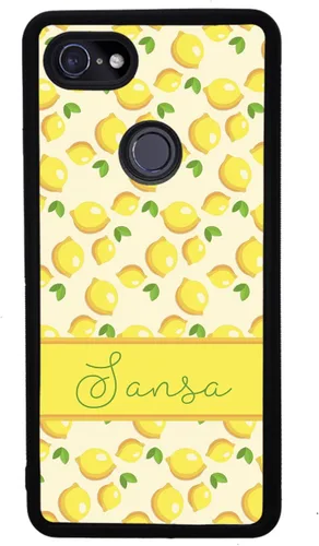 Vista 4 de Lemon Lover - Funda de goma negra con inicial personalizada compatible con Google Pixel 10, 10 Pro, 10 Pro XL, 9a, 9 Pro, Pixel 9, Pixel 9 Pro XL