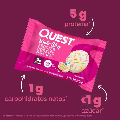 Vista 2 de Quest Nutrition Galletas esmeriladas de pastel de cumpleaños, 8