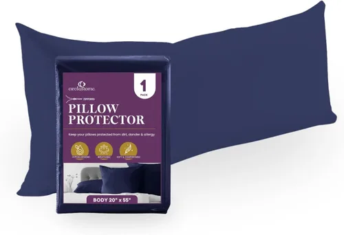 Vista 19 de CirclesHome Juego de 4 protectores de almohada estándar con cremallera, fundas de almohada transpirables 100% algodón, protegen las almohadas