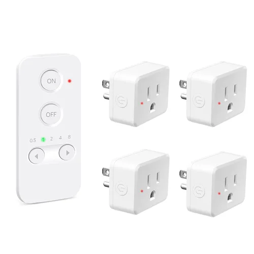 Vista 35 de NineLeaf - Enchufe de salida de control remoto, interruptor de luz de encendido y apagado inalámbrico desmontable 500FT Light Plug Decorator