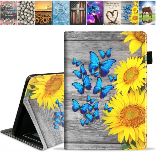 Vista 10 de Funda para tableta Amazon Fire Max 11 (11 pulgadas, 13ª generación, versión 2023), funda de piel sintética con ranura para tarjeta y apagado Retro