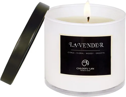 Vista 19 de Chloefu LAN Vela Perfumada Premium con Aroma a Gardenia para Hombres y Mujeres, Altamente Perfumada, 7.1 onzas 45 Horas de Larga Duración, Velas