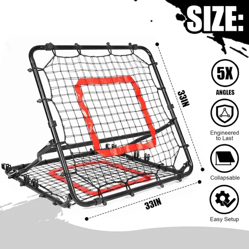 Vista 9 de Storgem Baseball Softball Rebounder Net,Multi-Sport Pitch Back Rebound Net