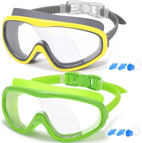 Vista 9 de Braylin Gafas de natación para adultos, paquete de 2 gafas de natación de visión amplia para hombres, mujeres, jóvenes, adolescentes, antivaho y más