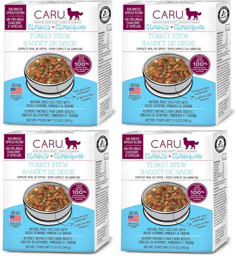 Vista 13 de Caru Classics - Estofado de carne para perros, alimento húmedo saludable para perros o alimento para perros, mezcla equilibrada de omega, cajas