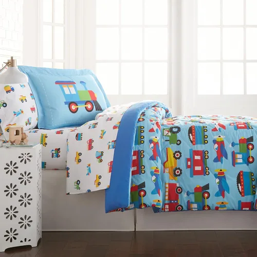 Vista 3 de Bolsa de dormir Olive Kids con dibujos de trenes, Completo