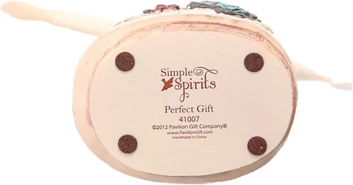 Vista 10 de Pavilion Gift Company Simple Spirits 41007 - Figura decorativa (7.5 pulgadas), color blanco, verde, bronceado