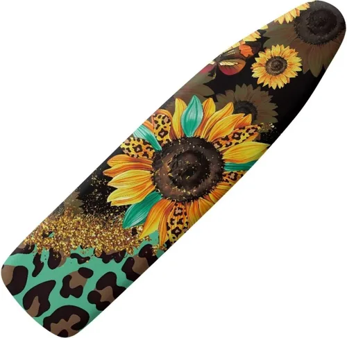 Vista 9 de Funda floral a prueba de arañazos para tablas de planchar de tamaño estándar, reflectante, con 3 ganchos y bucles para decoración de tablas de 15 x