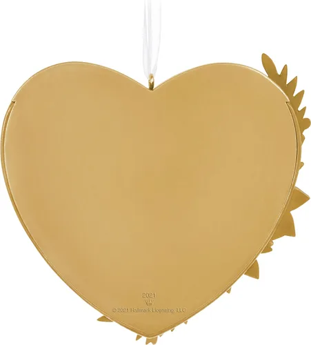 Vista 2 de Hallmark Keepsake Adorno de Navidad, año 2021, nuestro primer marco de fotos de corazón juntos de Navidad