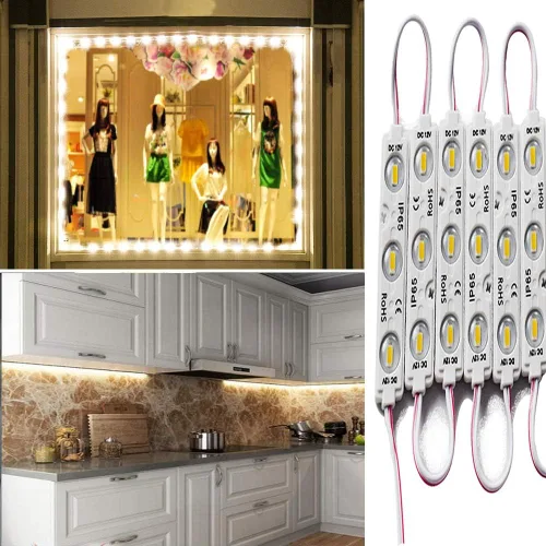Vista 14 de Módulo LED, luces de repuesto para inflables, blancas, 10 piezas, 5 pies, 5730 SMD, 150 lúmenes por módulo LED, luz impermeable IP65 para cartel