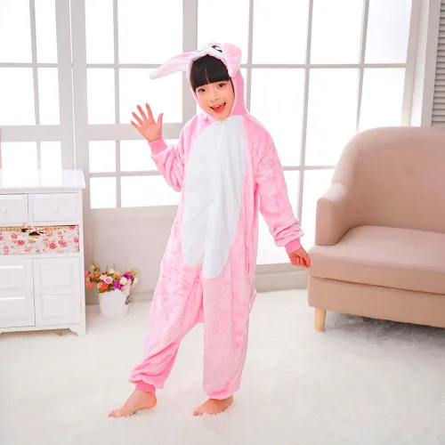 Vista 5 de Disfraz de conejo para niños, disfraz de Halloween y Pascua para niños y niñas