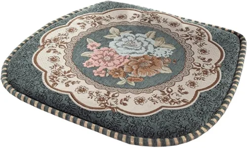 Vista 40 de EORNOW Juego de cojines para silla de comedor con lazos, juego de 1/2/4, almohadillas antideslizantes para silla de comedor con funda extraíble
