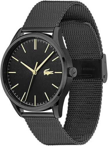 Vista 3 de Lacoste Reloj de cuarzo para hombre con correa de acero inoxidable negro 20 modelo 2011105 Negro - Reloj de cuarzo