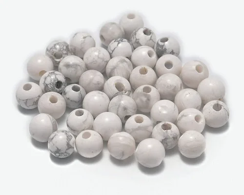 Vista 33 de AD Beads Cuentas de gema natural de 8 mm redondas sueltas con gran agujero de 2,5 mm, 40 piezas (turquesa africana)