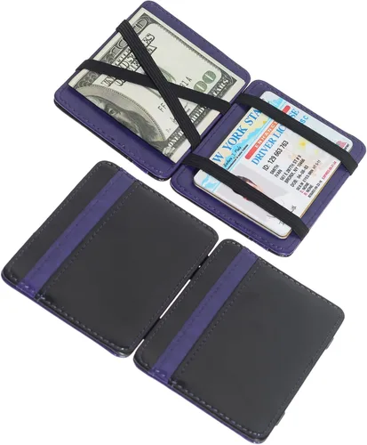 Vista 4 de CKLT Men's Fashion Magic Money Clip Leather Minimalistic Slim Wallet
