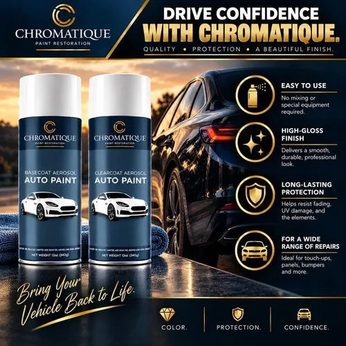 Vista 9 de Chromatique Capa base y capa transparente para Mercedes Negro DB040 1995