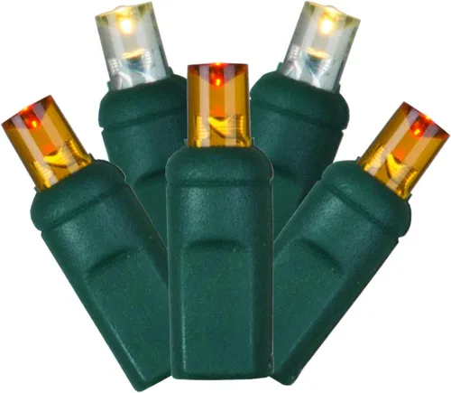 Vista 35 de Vickerman Juego de 100 luces LED GW WA Ec multicolor con LED gran angular de molde único, 36 pies