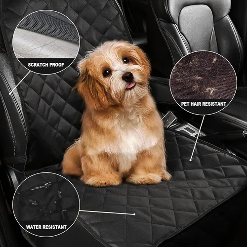 Vista 6 de AsFrost Funda de asiento para perros, camiones, SUV, gruesa 600D, resistente al agua y al desgaste, duradera, antideslizante, convertible