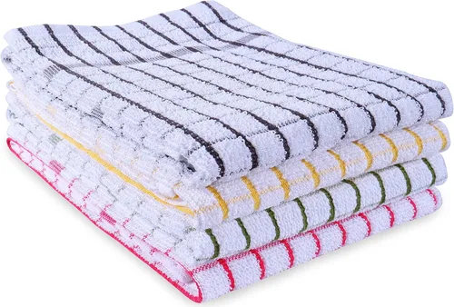 Vista 15 de AMOUR INFINI Juego de 8 paños de cocina ultra suaves, altamente absorbentes, de secado rápido, paños de cocina y limpieza de 12 x 12 pulgadas