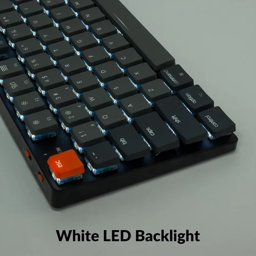 Vista 9 de Keychron K5 SE Teclado mecánico inalámbrico ultradelgado con Bluetoothcable USB intercambiable en caliente con interruptor rojo óptico de bajo