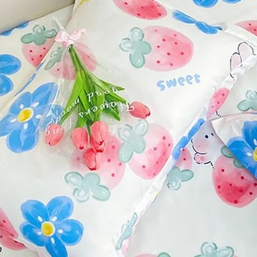 Vista 6 de Sábana bajera tamaño individual suave y acogedora, de algodón lavado, de algodón cepillado, para dormitorio de niños y niñas, funda de almohada