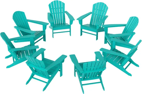 Vista 33 de WestinTrends Dylan - Silla Adirondack para exteriores (juego de 2), color blanco