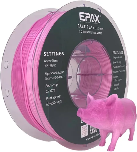Vista 21 de EPAX High Speed PLA+ Filamento para Impresora 3D, Filamento de Impresión 3D de PLA Rápido, 1.75mm, Precisión Dimensional +/- 0.03 mm, Carrete de 1KG
