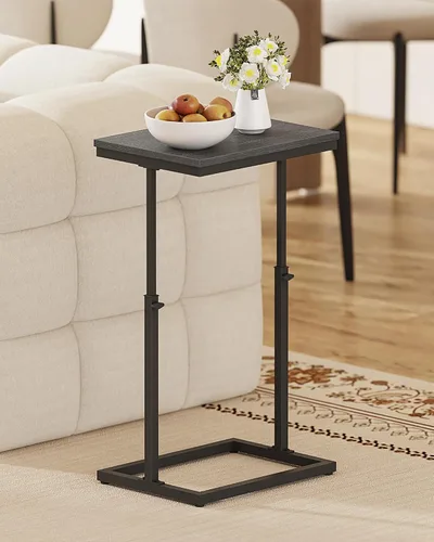 Vista 4 de TUTOTAK Mesa auxiliar, mesa auxiliar, mesa de sofá alta, mesa de sofá, sala de estar, dormitorio, negro TB01BK083P