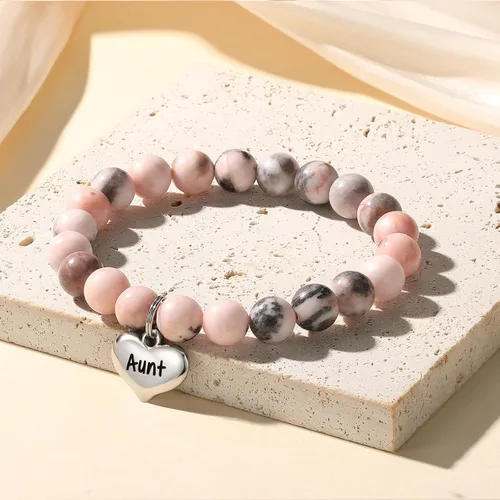 Vista 5 de MIXJOY Regalos para mujer con texto en inglés "Life is Tough But So Are You", pulsera de piedra natural, regalos de relajación antiansiedad