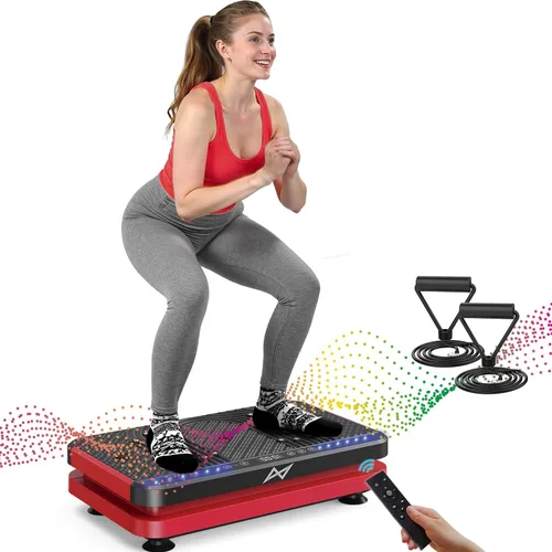 Vista 14 de AXV Placa de vibración para fitness, máquina de ejercicio, vibración, agitación, cuerpo completo, agitador, soporte vibrador, tabla para agitar